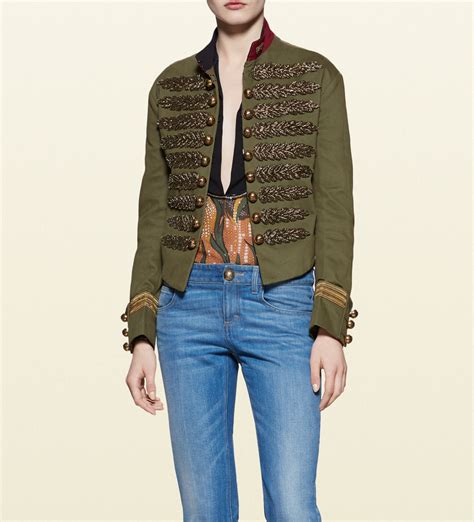 gucci military womens jacket|zara Gucci jacket.